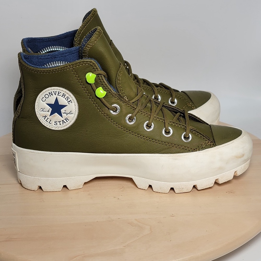 Converse Chuck Taylor All Star Lugged Hi Gore-Tex Womens Size 7 Green (Read) - Picture 6 of 10